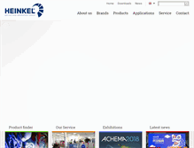 Tablet Screenshot of heinkel.com